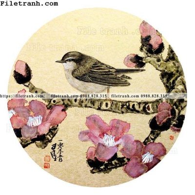 Tải file Dong hoa va chim moi cua Trung Quoc 257 (gốc) làm tranh trang trí