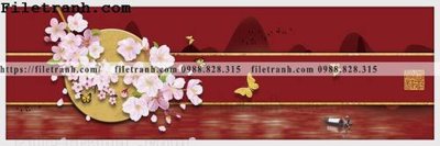 File tranh Dong san pham dau giuong mau do cua Trung Quoc 102 (gốc) phong cách tối giản