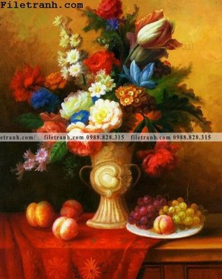 File gốc Dong tranh son dau co dien Chau Au 183 (bản quyền) cho in ấn