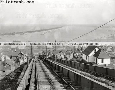 File tranh Duluth Incline Railway_ 1905 (bản gốc) in canvas
