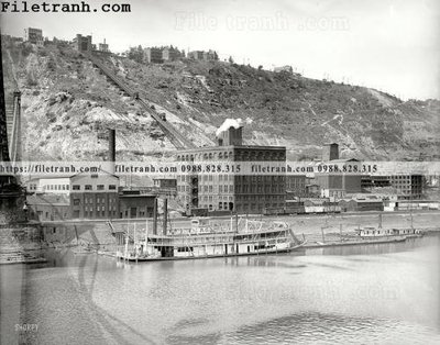 File tranh gốc in trần nhà Duquesne Incline_ 1900 3D