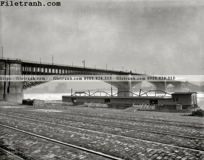File tranh Eads Bridge_ 1901 (bản gốc) in lụa dán tường
