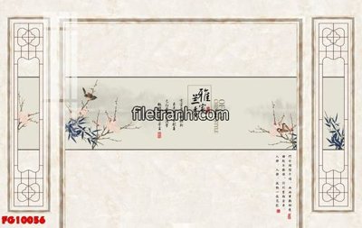 File in trần File in tranh tường hiện đại FG10056 (file gốc) xuyên sáng