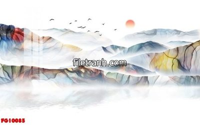 File in trần File in tranh tường hiện đại FG10085 (file gốc) hoa văn 3D