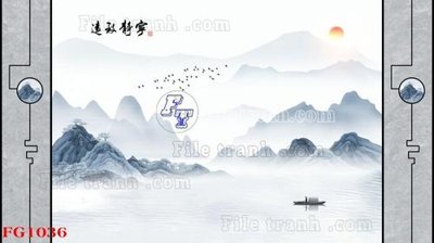 File gốc File in tranh tường hiện đại FG1036 (in lụa) cao cấp