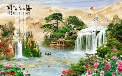 File gốc File in tranh tường hiện đại FG10363 (in lụa) trang trí tường