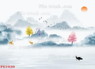 File gốc File in tranh tường hiện đại FG1039 (cho in ấn) độc quyền