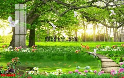 File tranh File in tranh tường hiện đại FG10402 (ảnh gốc) in trần 3D