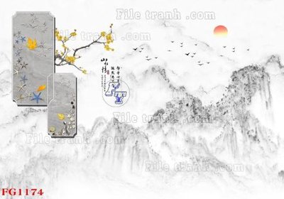 Tải file File in tranh tường hiện đại FG1174 (gốc) làm tranh trang trí