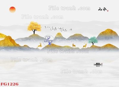 File PSD File in tranh tường hiện đại FG1226 (bản gốc) dễ dàng edit