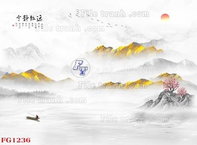 File tranh File in tranh tường hiện đại FG1236 (gốc) in trên kính