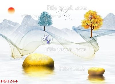 File in lụa File in tranh tường hiện đại FG1244 (chất lượng cao) File in tranh tường hiện đại FG1244
