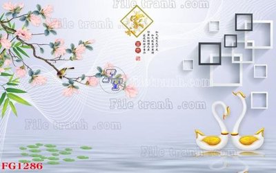 File tranh File in tranh tường hiện đại FG1286 (file gốc) chủ đề phong thủy