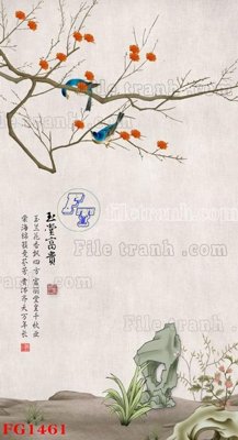 File in lụa File in tranh tường hiện đại FG1461 (tân cổ điển) File in tranh tường hiện đại FG1461