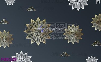 File in trần File in tranh tường hiện đại FG5129 (file gốc) phong thủy