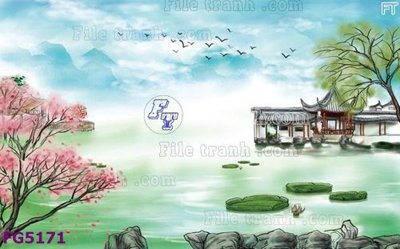 Tải file gốc in lụa File in tranh tường hiện đại FG5171 siêu nét