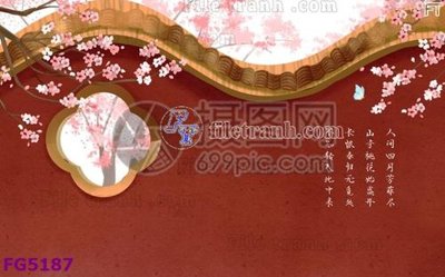 File tranh File in tranh tường hiện đại FG5187 (bản gốc) in lụa dán tường