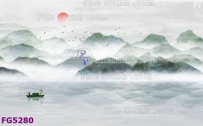 File gốc in tráng gương File in tranh tường hiện đại FG5280 chi tiết