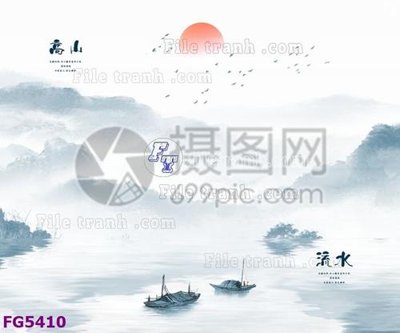 Download file File in tranh tường hiện đại FG5410 (gốc) in mica đèn LED