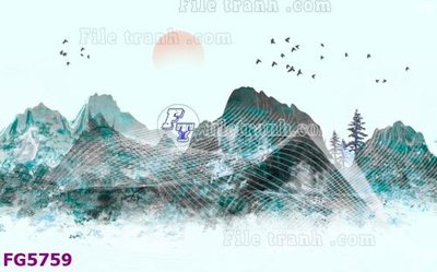 Tải file File in tranh tường hiện đại FG5759 (PSD) cho in tranh kính