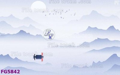 File in trần File in tranh tường hiện đại FG5842 (file gốc) phong thủy