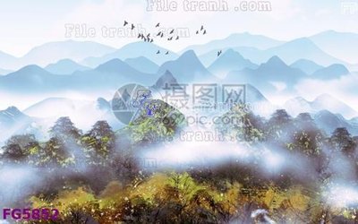 Ảnh gốc File in tranh tường hiện đại FG5852 (siêu chi tiết) để in ấn