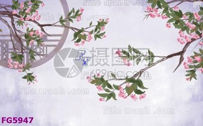 File in trần File in tranh tường hiện đại FG5947 (file gốc) hoa văn 3D
