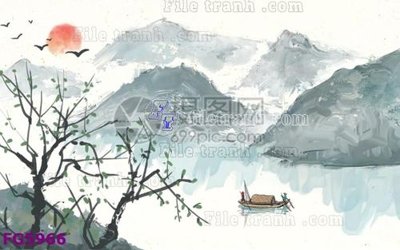 File gốc File in tranh tường hiện đại FG5966 (in lụa) tranh phong thủy