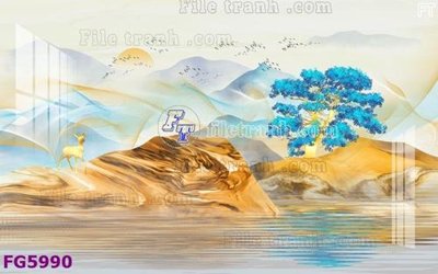 Tải file File in tranh tường hiện đại FG5990 (gốc) chủ đề tâm linh