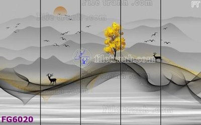 File tranh File in tranh tường hiện đại FG6020 (ảnh gốc) in trần 3D
