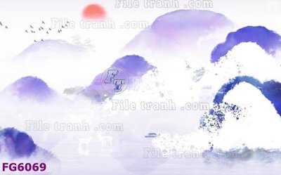 File tranh in mica File in tranh tường hiện đại FG6069 (độ phân giải cao)
