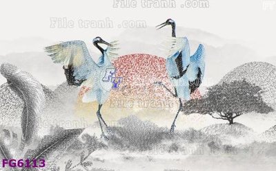 File gốc File in tranh tường hiện đại FG6113 (vector) cho in ấn