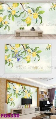 File gốc File in tranh tường hiện đại FG6330 (in mica) làm quà tặng
