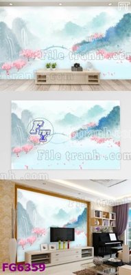 File tranh gốc PSD File in tranh tường hiện đại FG6359 còn nguyên layer
