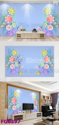 Tải file File in tranh tường hiện đại FG6397 (gốc) in tranh tráng gương