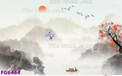 File gốc File in tranh tường hiện đại FG6464 (in tráng gương) hiện đại