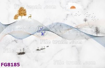 File in trần File gốc in đá cẩm thạch hiện đại FG8185 (bản gốc) mây trời