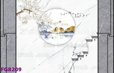 File tranh File gốc in đá cẩm thạch hiện đại FG8209 (bản gốc) trang trí văn phòng