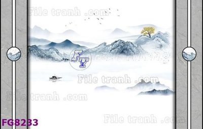 File tranh File gốc in đá cẩm thạch hiện đại FG8233 (ảnh gốc) in trần 3D