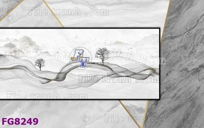 File tranh File gốc in đá cẩm thạch hiện đại FG8249 (bản gốc) in lụa 5D