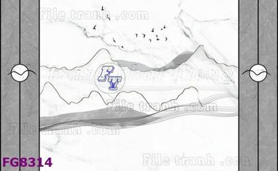 File in trần File gốc in đá cẩm thạch hiện đại FG8314 (bản gốc) trời sao