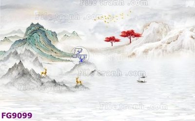 File in trần File in tranh tường hiện đại đẹp FG9099 (file gốc) phong thủy