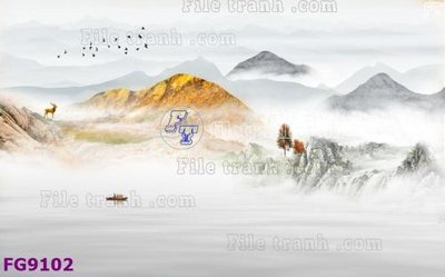 File in lụa File in tranh tường hiện đại đẹp FG9102 (tân cổ điển) File in tranh tường hiện đại đẹp FG9102