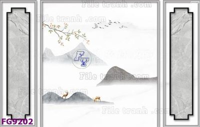 File tranh File in tranh tường hiện đại đẹp FG9202 (gốc) in film