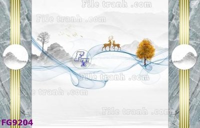 Ảnh gốc File in tranh tường hiện đại đẹp FG9204 (nét căng) in mica