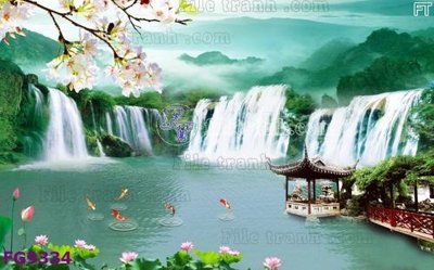 File in lụa File in tranh tường hiện đại đẹp FG9334 (hoa văn) File in tranh tường hiện đại đẹp FG9334