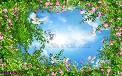 File tranh File in tranh tường hiện đại đẹp FG9352 (gốc) in vải canvas