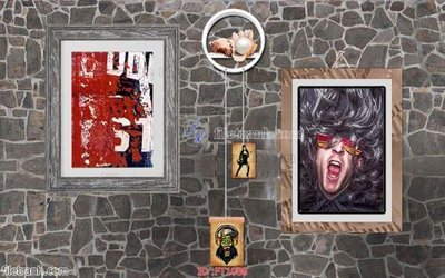 File gốc File psd tường quán cà phê FT1088 (in lụa) trang trí tường