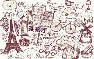 File ảnh File psd tường quán cà phê FT1356 (gốc) in decal dán tường