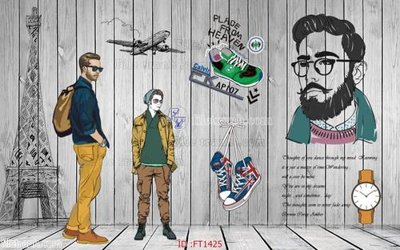 File in trần File psd tường quán cà phê FT1425 (file gốc) hoa văn 3D